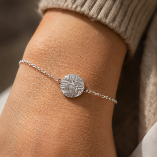Fingerabruck Armband in Silber