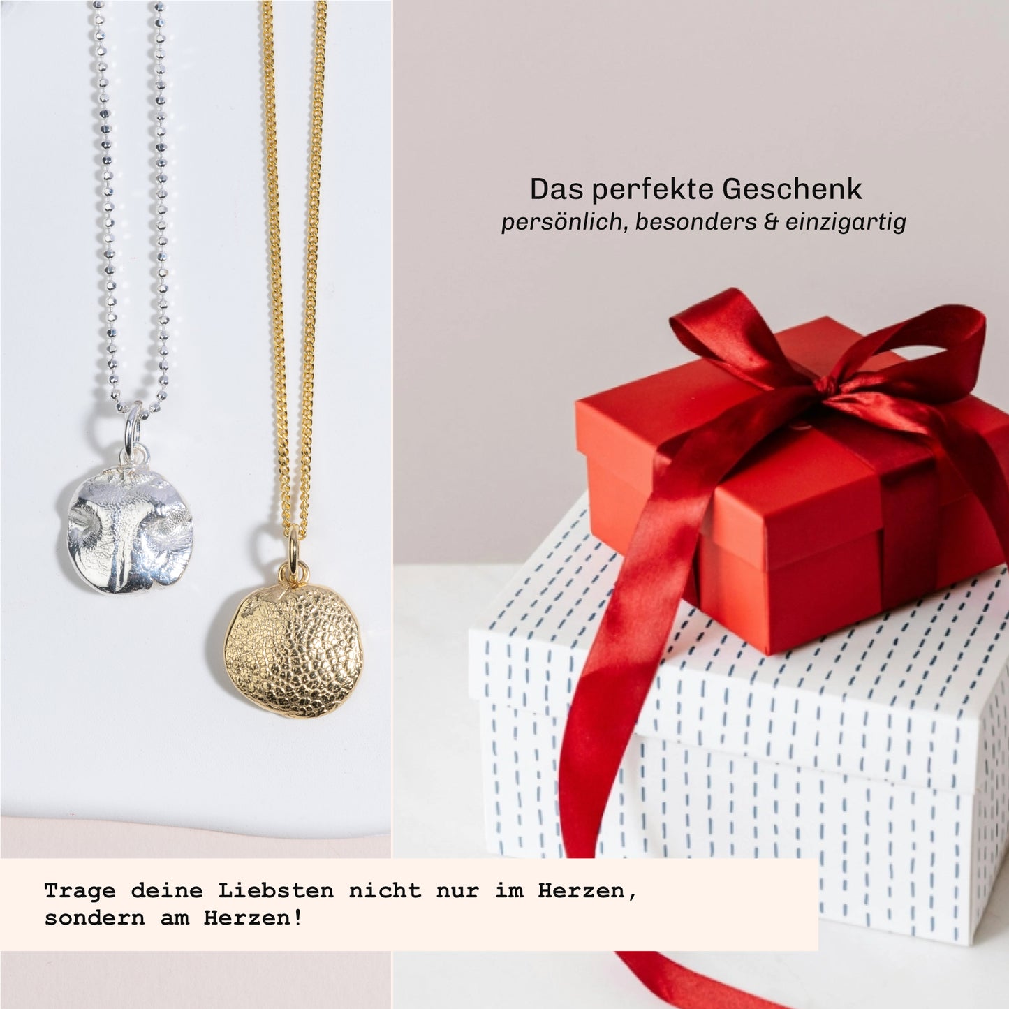 Finger- & Tierabdruck | Halskette "natur"