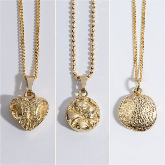 Finger- & Tierabdruck Halskette | Echtgold