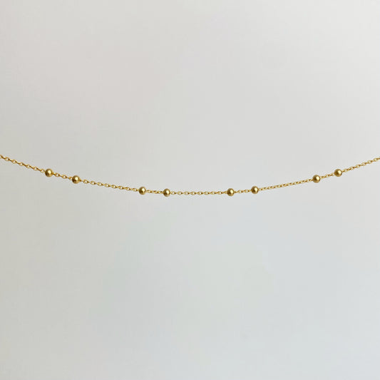 Silber vergoldete Halskette mit Kugelelementen