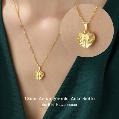 Finger- & Tierabdruck | Halskette "herz"
