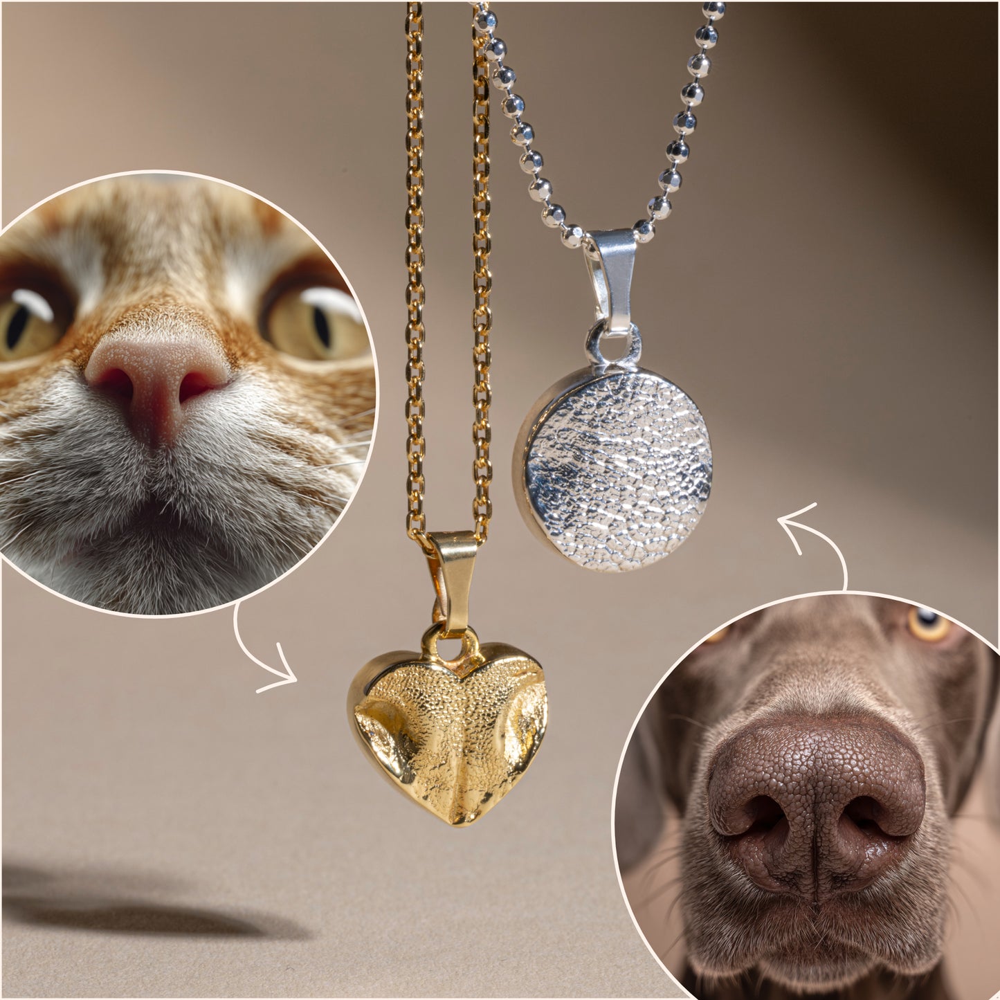 Finger- & Tierabdruck | Halskette "rund"