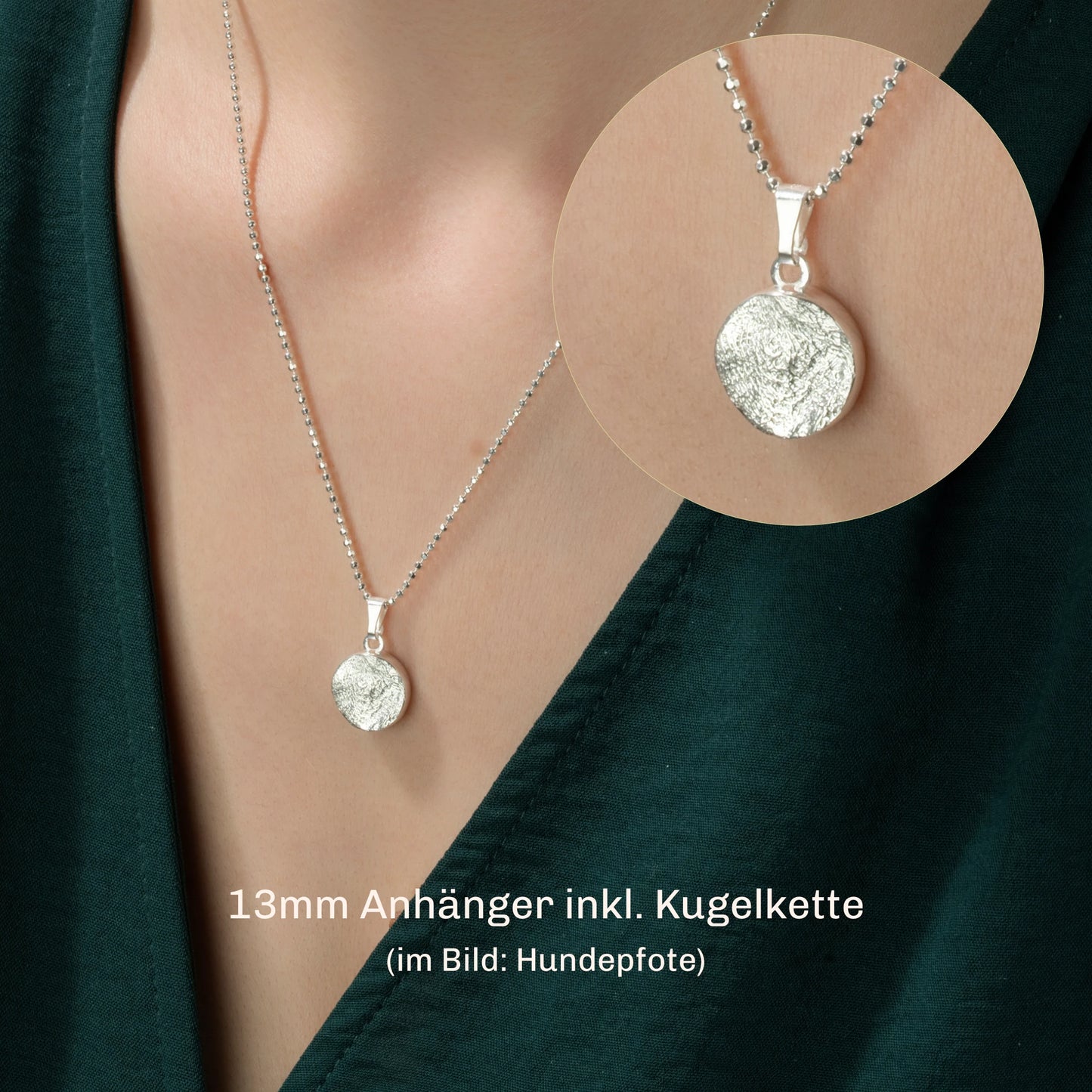 Finger- & Tierabdruck | Halskette "rund"