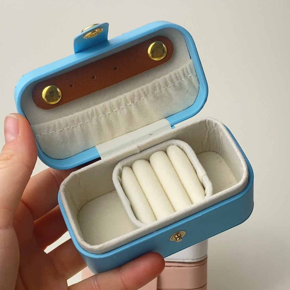 Schmuckbox Travel mini in Meeresblau